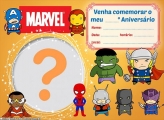 Convite Marvel Heroes Cute