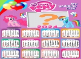 Fazer Foto Grátis Calendário 2024 My Rainbow Dash