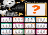 Calendário 2026 Feliz Aniversário Muito Incrível Colagem Online