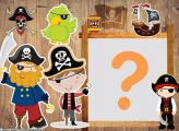 Piratinha Infantil Moldura Online Montagem