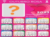 Calendário 2023 Outubro Rosa Virtual Online