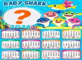 Calendário 2026 Baby Shark Montar Foto Grátis