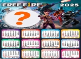 Calendário 2025 Free Fire Colagem de Foto