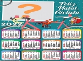 Calendário 2022 Natal Ciclistas Molduras para Fotos Grátis