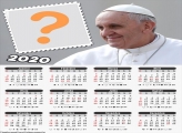 Calendário 2020 Papa Francisco Moldura Digital