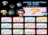Calendário 2024 Super Monstros em Ação Montar Grátis
