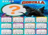 Criar Online Foto Moldura Calendário 2023 Godzilla