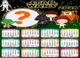 Calendário 2026 Star Wars Cute Foto Moldura