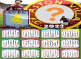 Calendário 2023 Aston Villa Moldura Online