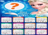 Calendário 2026 Feliz Páscoa Frozen Montagem de Foto