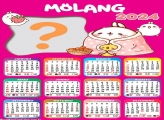 Colar Foto Infantil Calendário 2024 Molang