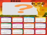 Calendário 2020 Simba Rei Leão Colagem de Foto