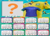 Calendário 2023 Camisa do Brasil para Montar Foto e Imprimir