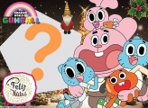 Moldura de Feliz Natal Gumball