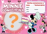 Convite Minnie Confeiteira