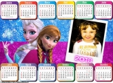 Calendário 2018 Elsa Frozen e Anna Frozen