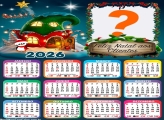 Calendário 2026 para Clientes Feliz Natal Fazer Colagem Grátis