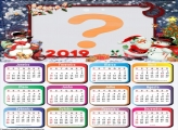 Calendário 2019 Papai Noel e Bonecos de Neve