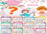 Calendário 2026 Jardim Encantado Montagem de Foto