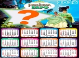 Calendário 2026 A Princesa e o Sapo Foto Colagem