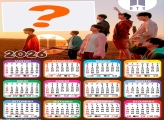 Calendário 2026 BTS Fazer Colagem Grátis