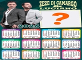 Calendário 2026 Zezé Di Camargo e Luciano Emoldurar Foto Online
