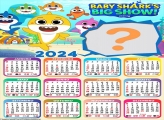 Calendário 2024 Baby Shark Big Show Colagem de Foto Online