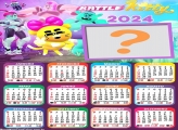 Calendário 2024 Battle Kitty Colagem Moldura Online