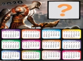 Calendário 2020 God of War Foto Moldura Digital