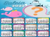 Montagem de Foto Calendário 2022 Baleias