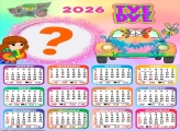 Calendário 2026 Tye Dye Colagem de Fotos