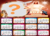 Calendário 2024 Jesus Misericordioso Colar e Imprimir