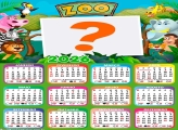 Foto Calendário 2026 Zoológico Tema Infantil Grátis