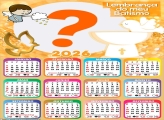 Calendário 2026 Lembrança do Meu Batizado Juntar Foto Online