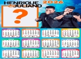 Calendário 2026 Henrique e Juliano Montagem de Foto