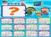 Calendário 2026 Super Why Foto Moldura