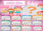 Criar Online Calendário 2024 Circo Rosa