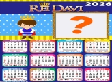 Calendário 2026 Rei Davi Foto Moldura Grátis
