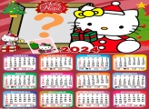 Moldura Infantil Calendário 2024 Feliz Natal Hello Kitty