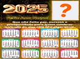 Calendário 2025 Feliz Ano Novo Que não falte Paz com Foto Grátis