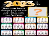 Calendário 2023 Feliz Ano Novo Fé em Deus vai Abençoar