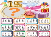 Calendário 2023 de 15 Anos Montar Foto Online