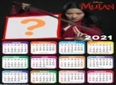 Calendário 2021 Mulan Foto Moldura Digital