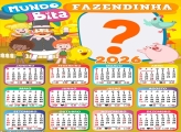 Calendário 2026 Fazendinha Mundo Bita Montagem de Foto