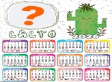 Calendário 2026 Cacto Montagem de Foto