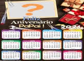 Calendário 2021 Feliz Aniversário para o Papai