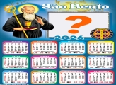 Calendário 2026 São Bento Foto Moldura