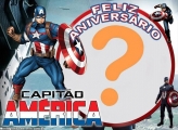 Moldura Capitão América Feliz Aniversário