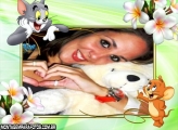 Moldura Flores Tom e Jerry