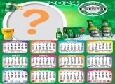 Calendário 2024 Montagem de Foto Grátis Heineken